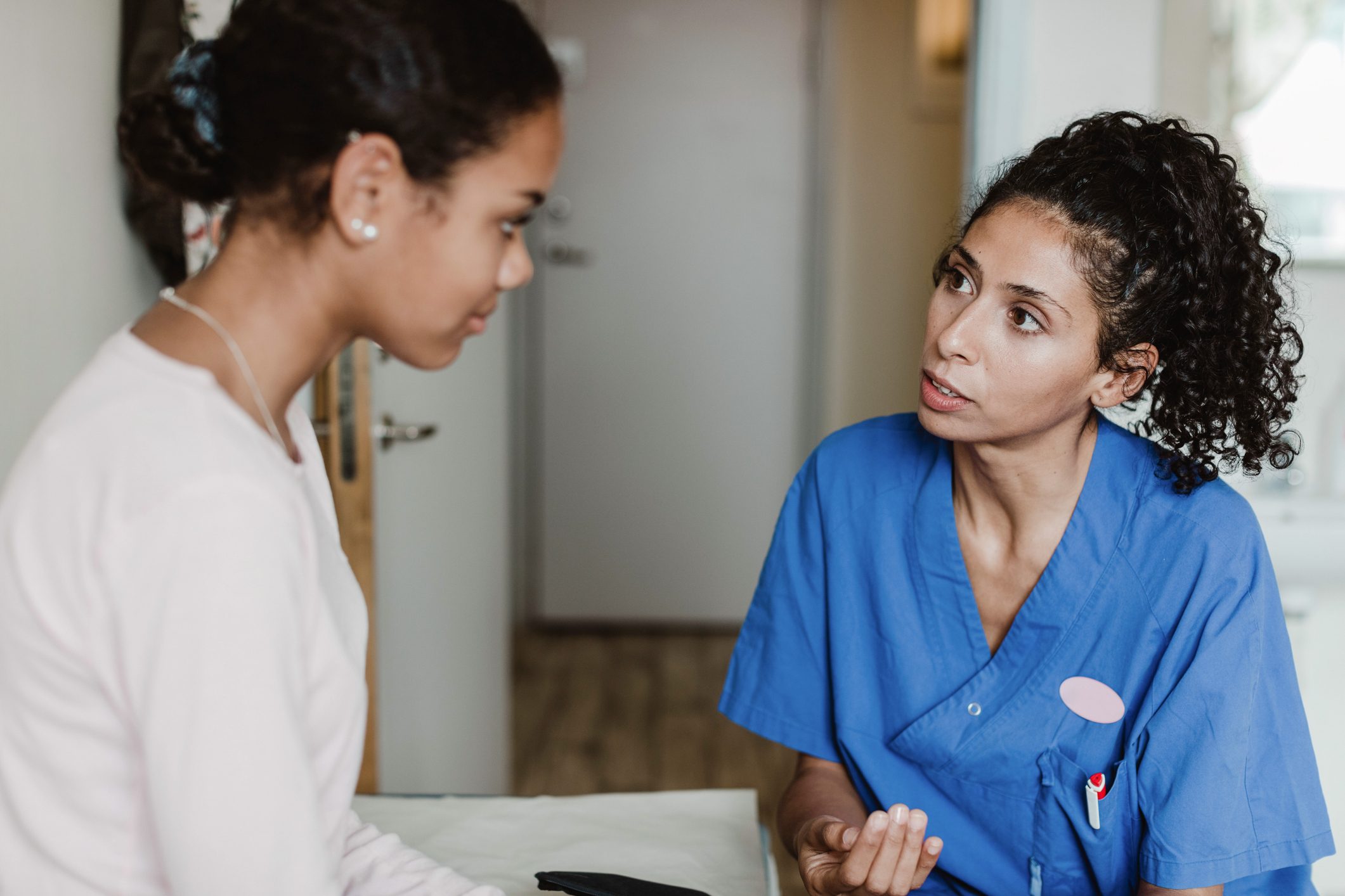 doctor and patient talking