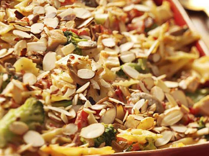 Almond Chicken Pasta Bake Recipe