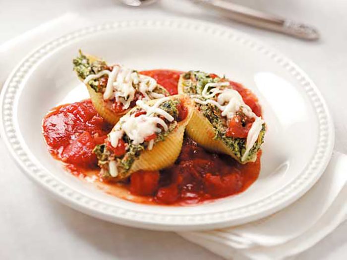 tofu stuffed shells casserole