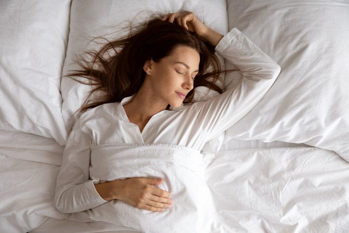 woman sleeping in bed