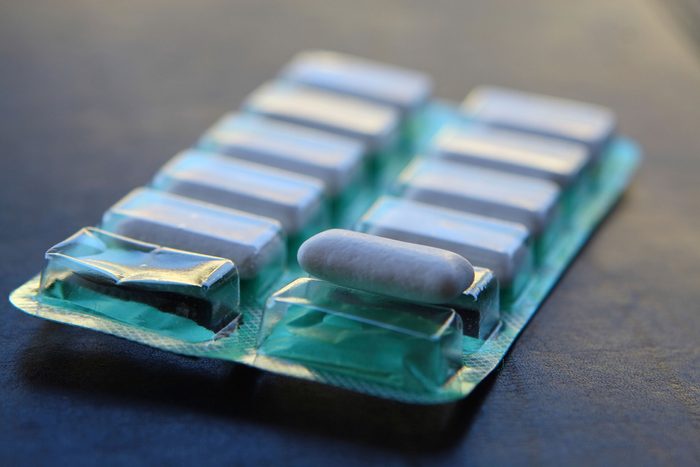 packet of white gum