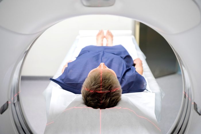 patient inside MRI machine