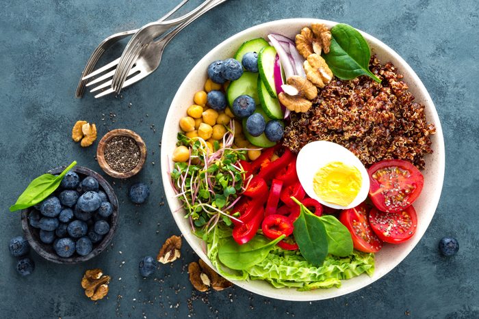 salad with fruits and vegetables