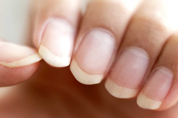 close up of manicured nails