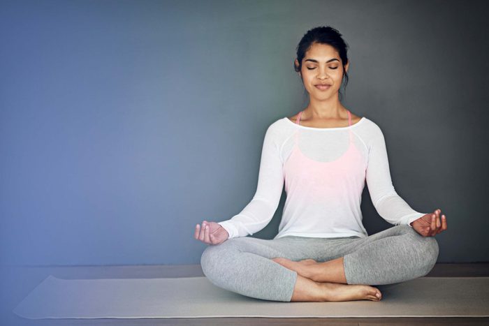 woman meditating
