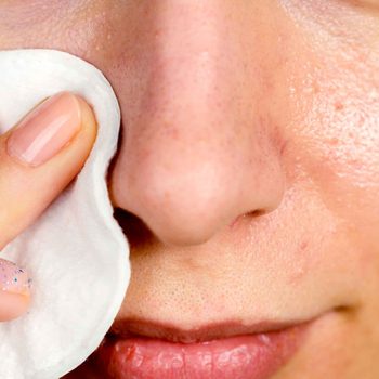 cloth against face
