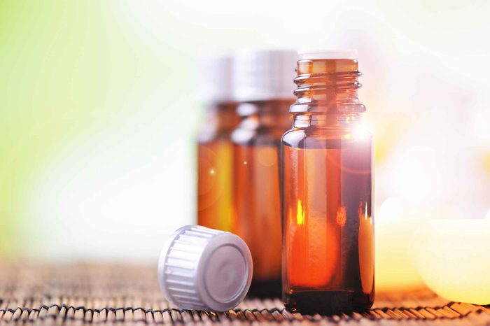 Vials of tea tree oil