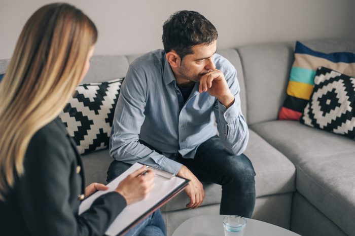 man in therapy