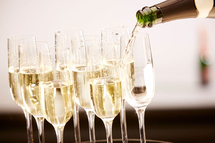 glasses of champagne