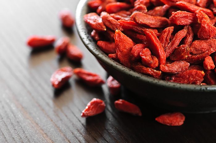 Bowl of goji berries.