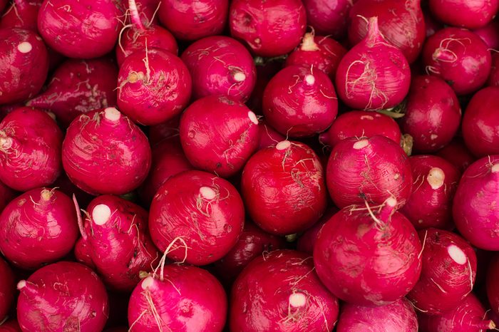 Raw radishes.