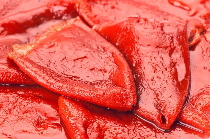 Roasted red peppers.