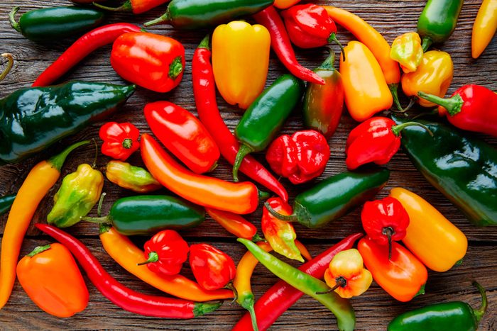 variety of peppers