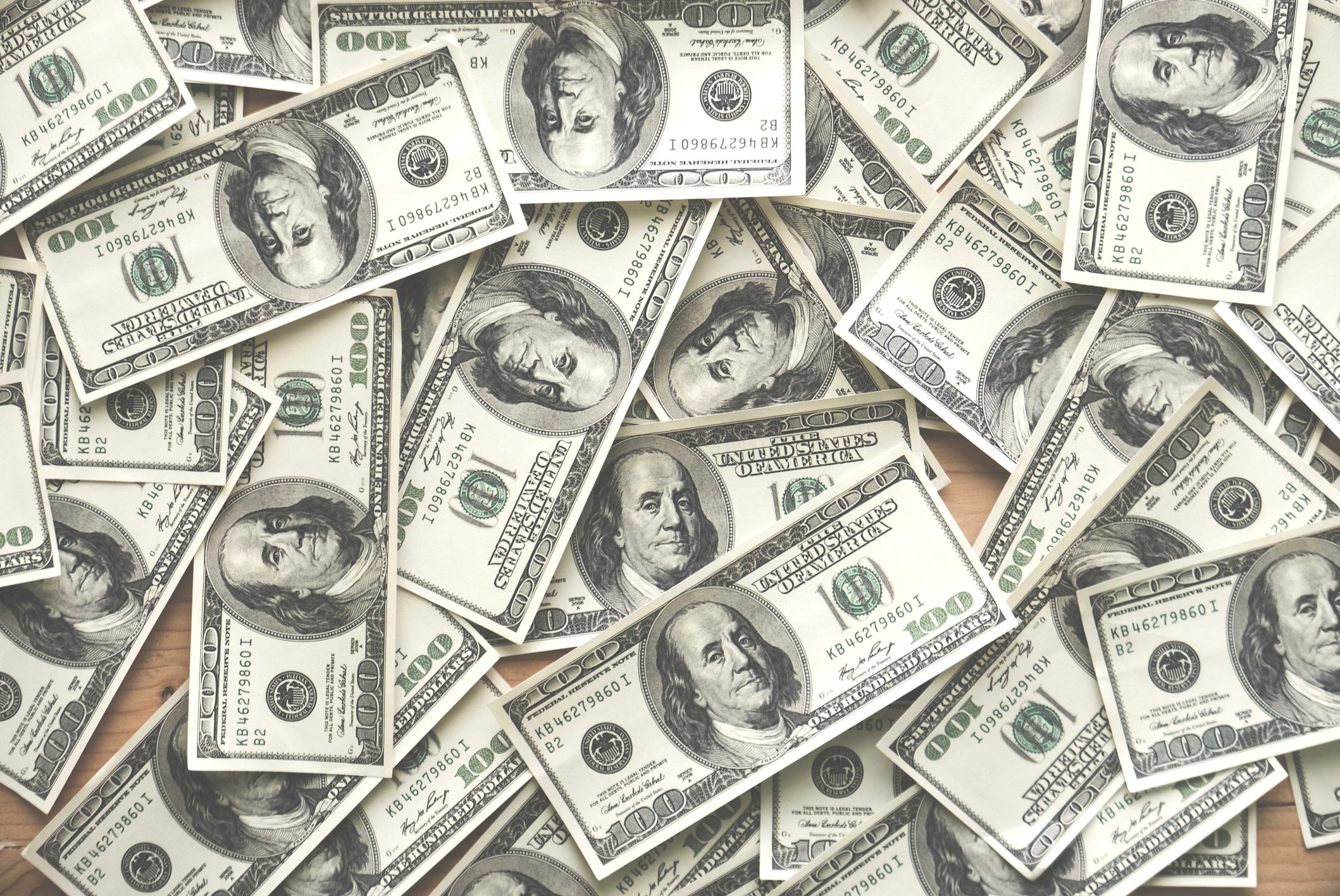 full frame shot of one hundred dollar bills