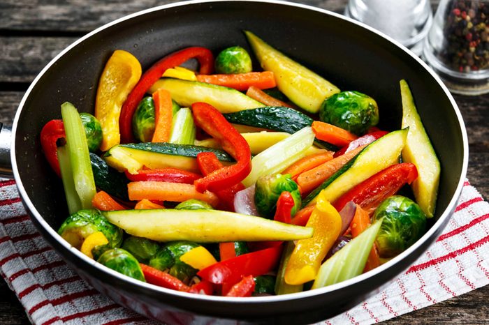 healthy cooking eating vegetables