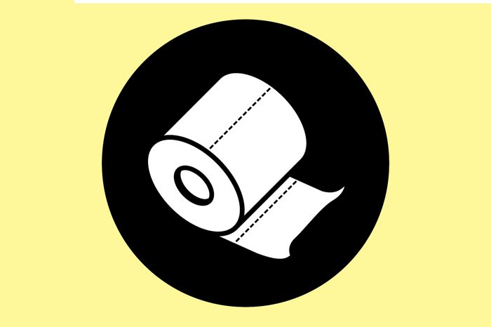 Illustration of a roll of toilet paper