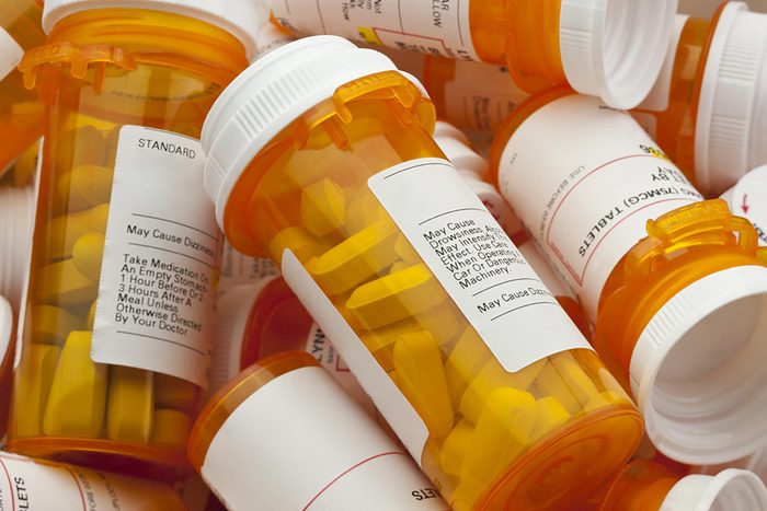 prescription medication bottles