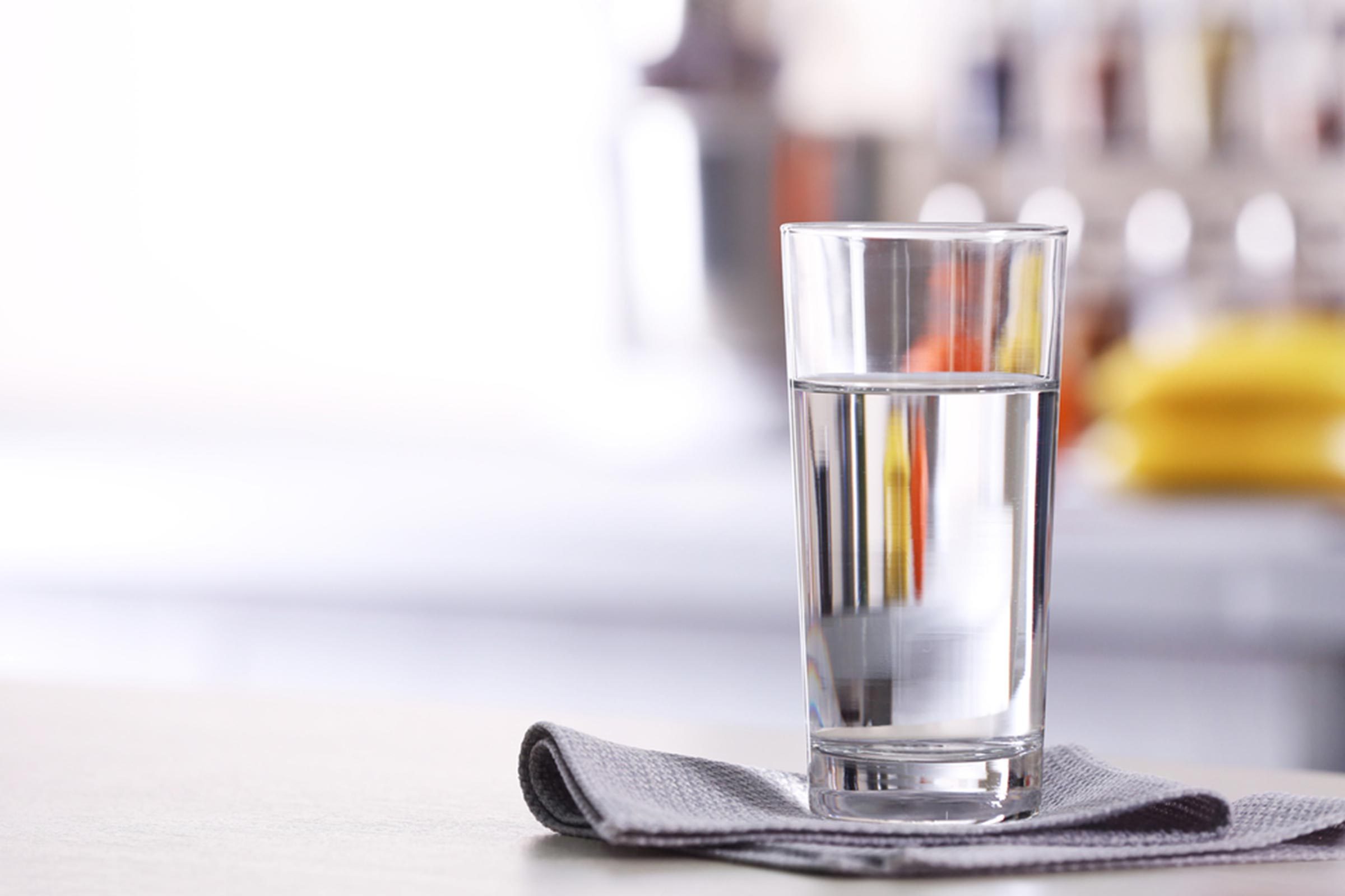 Glass of water.