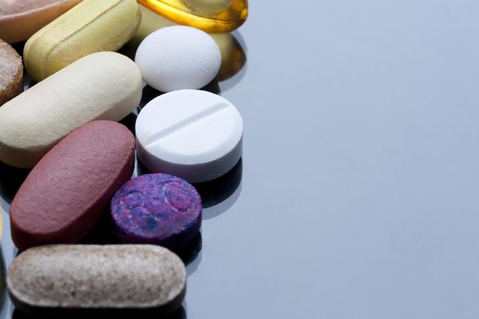 vitamins on a countertop
