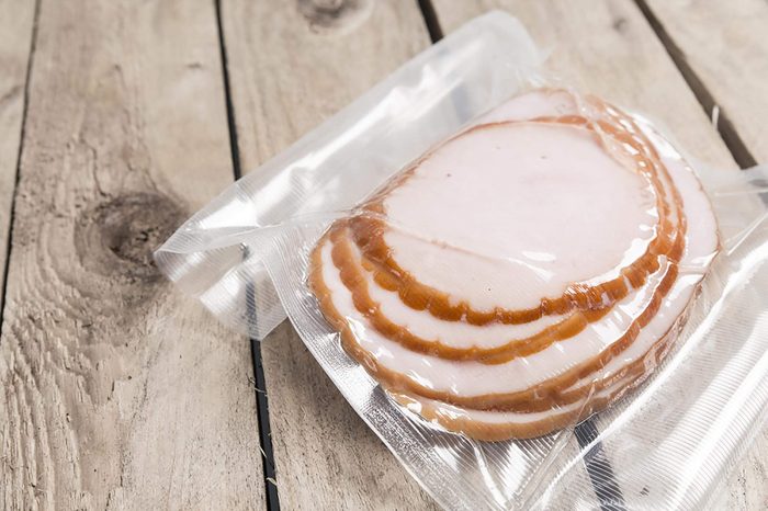 sliced turkey in packaging