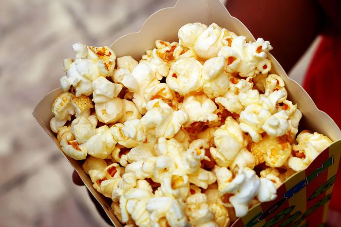 bag full of buttered popcorn