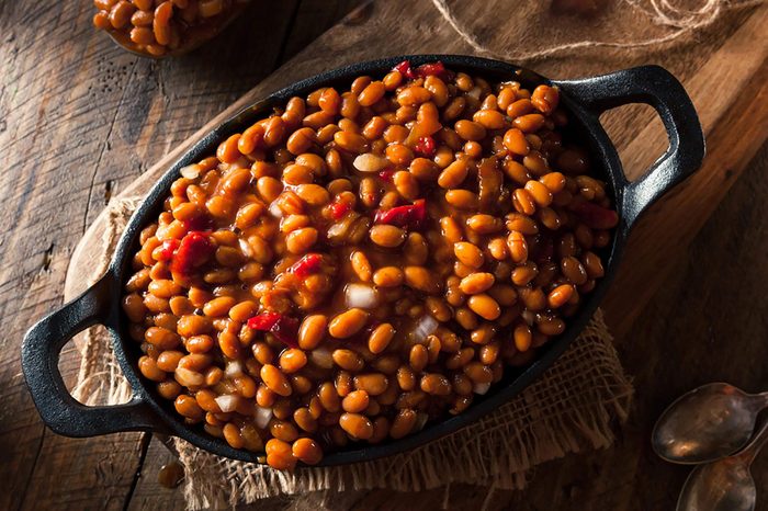 baked beans in dish