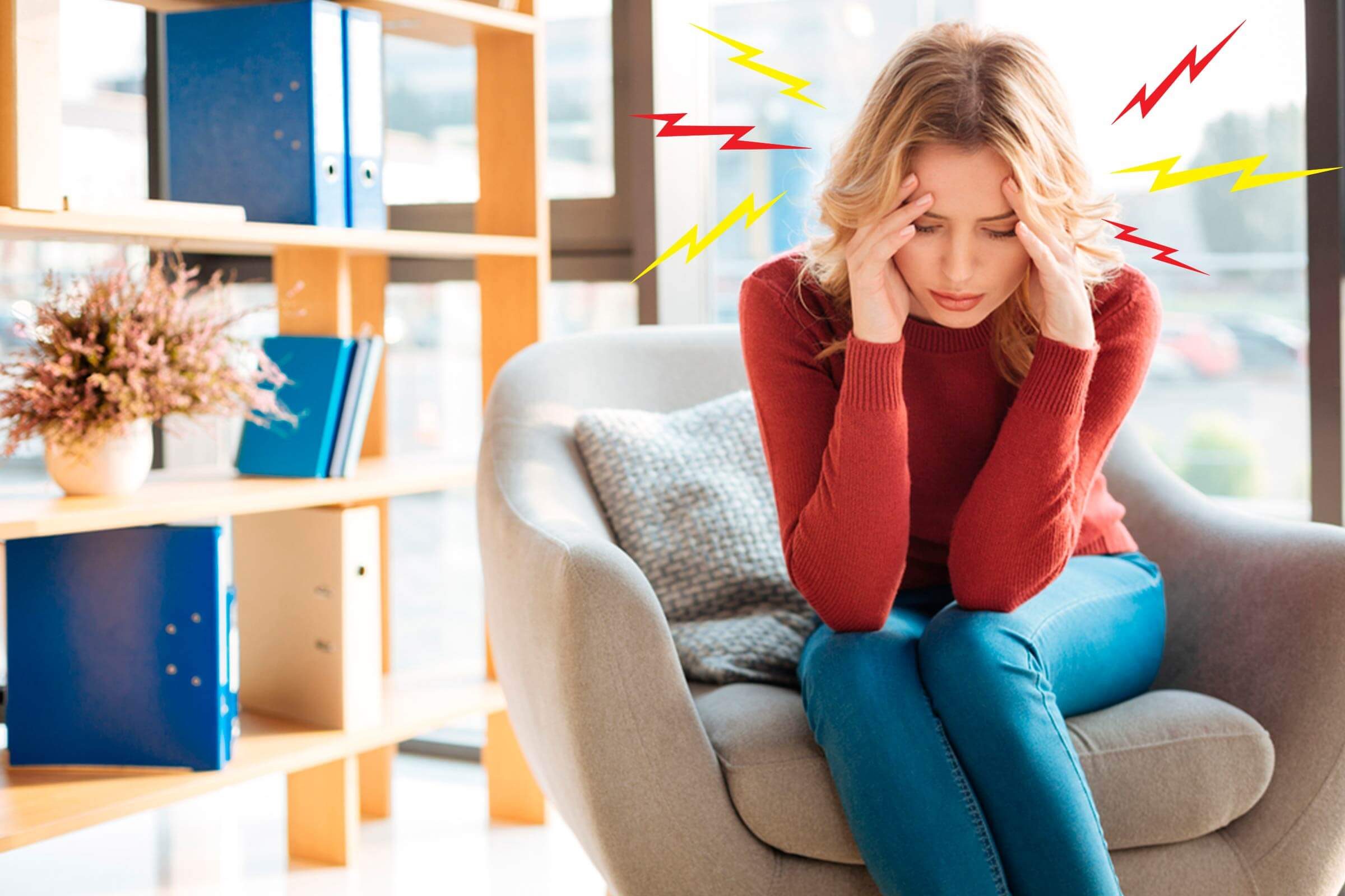woman with headache