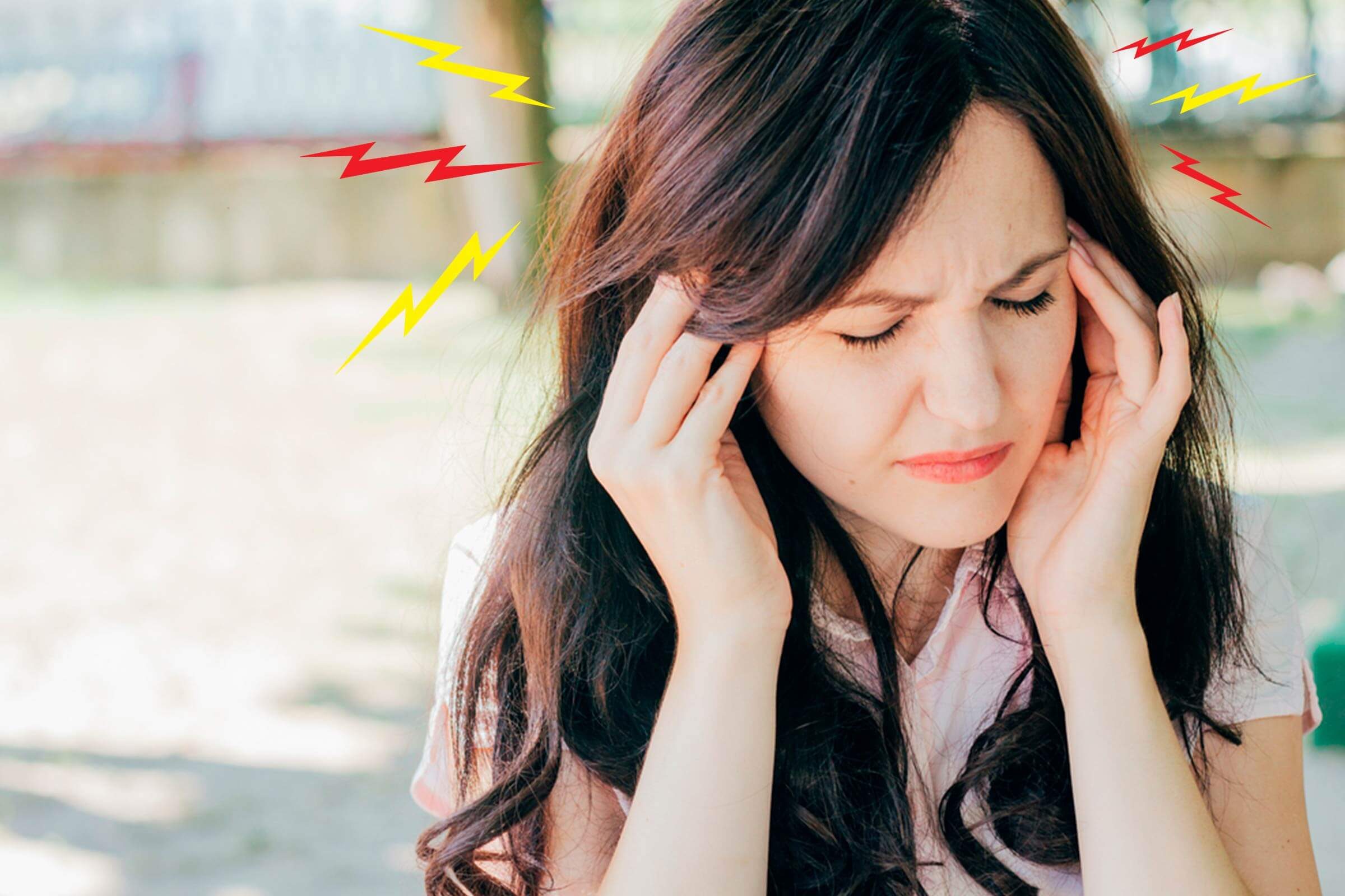 woman with headache