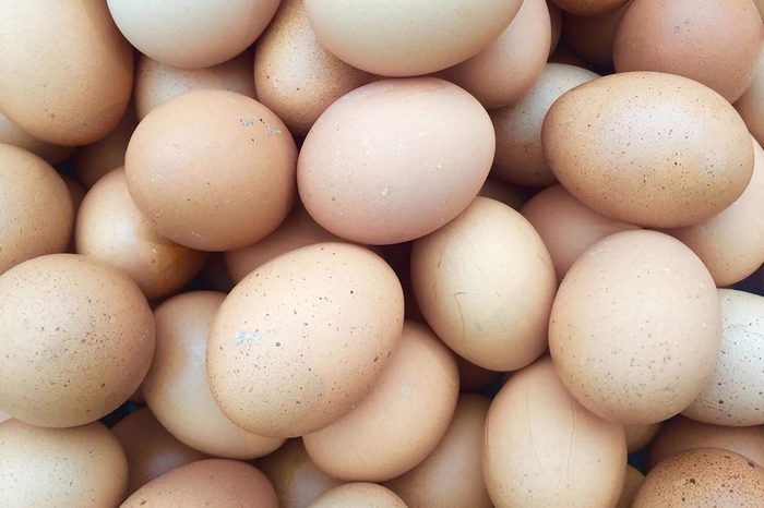 brown and white eggs