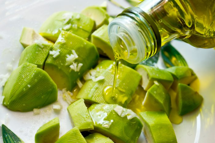 olive oil and avocado salad