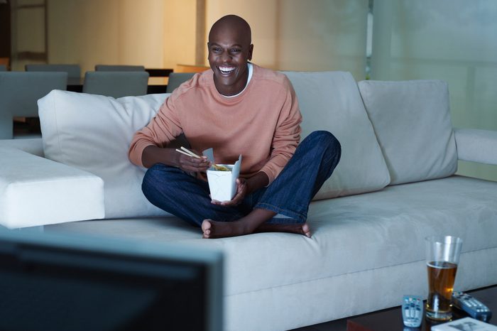 eating and watching television