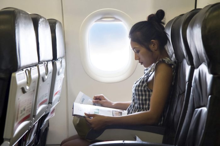 Passenger in the airplane