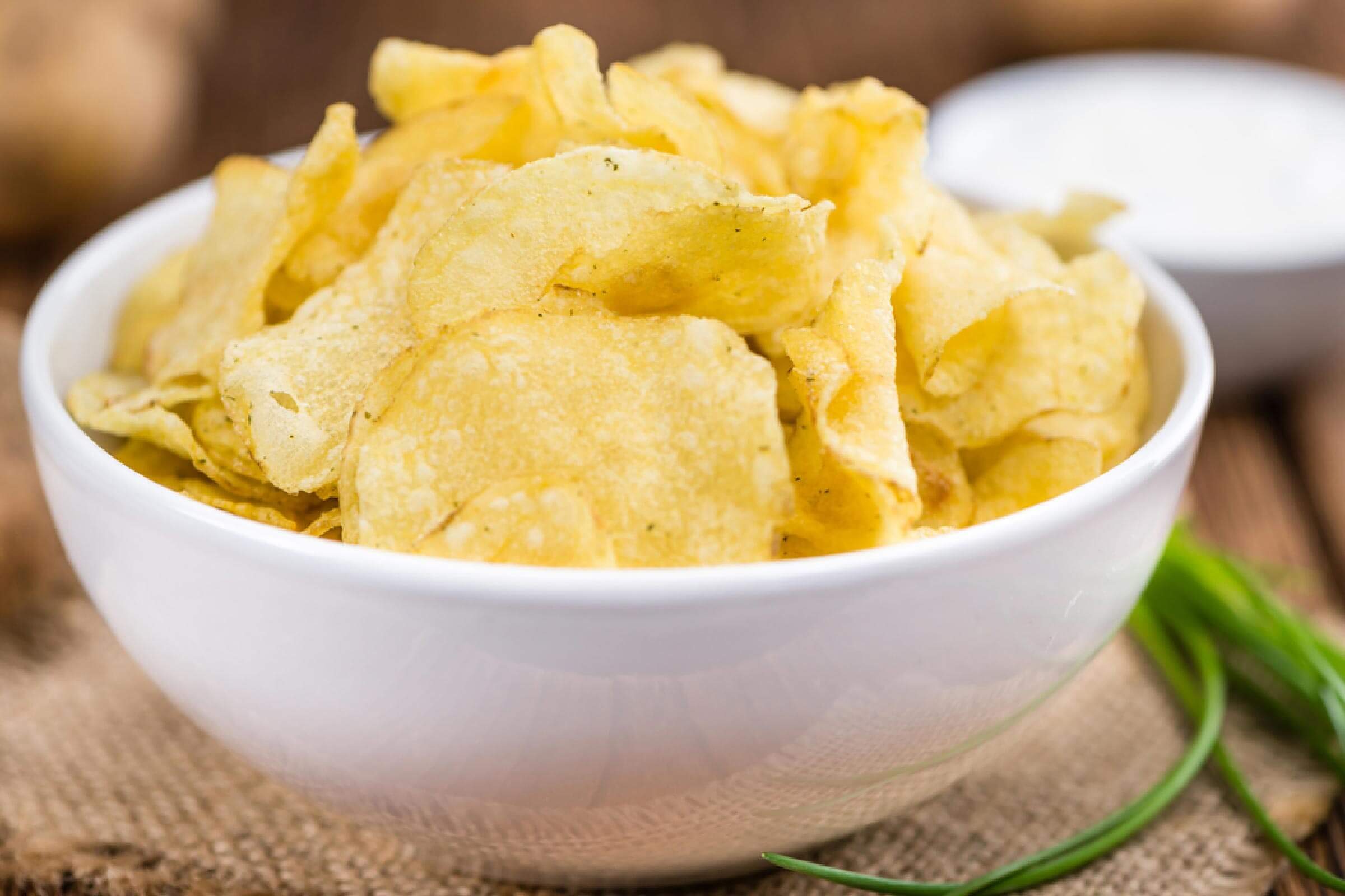 Bowl of potato chips