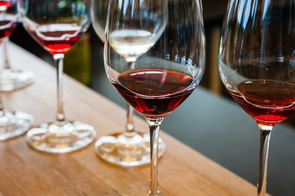 glasses of red wine