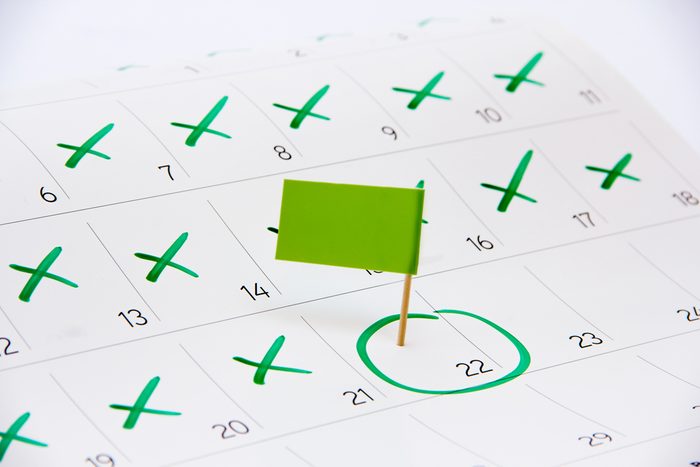 flag on calendar