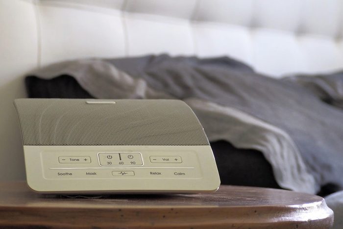 White noise machine, device that produces random sounds used for sleep aid