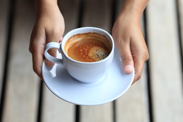 coffee on hand ready to serve