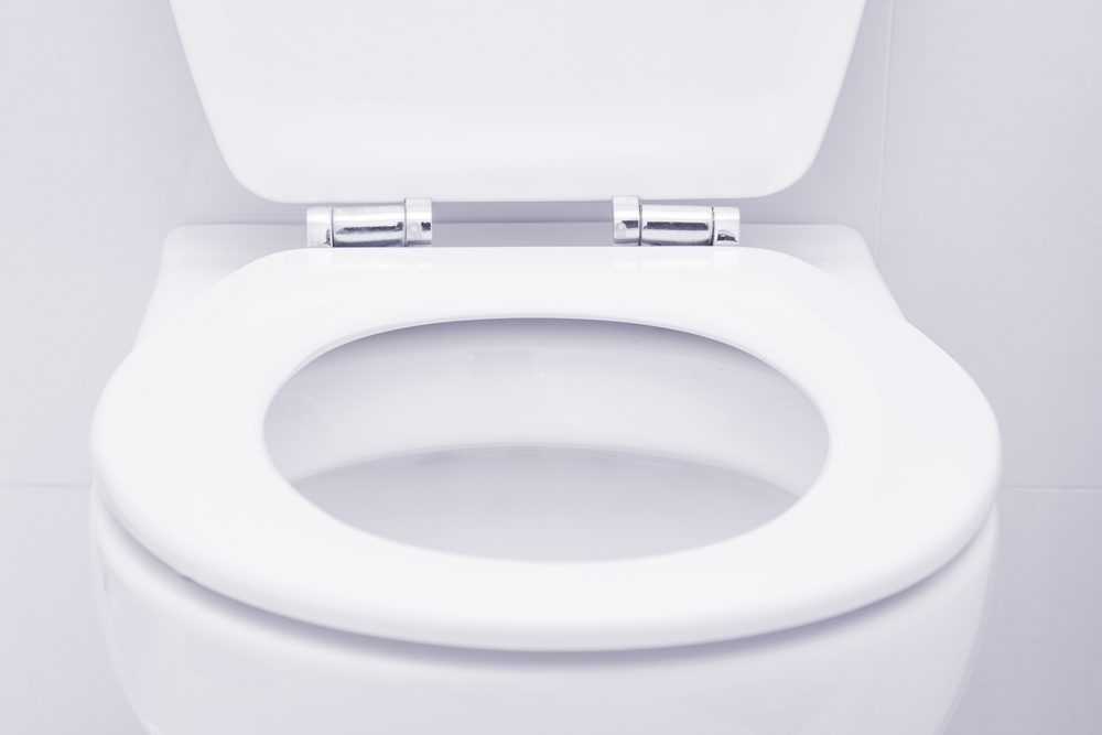  White toilet in the bathroom