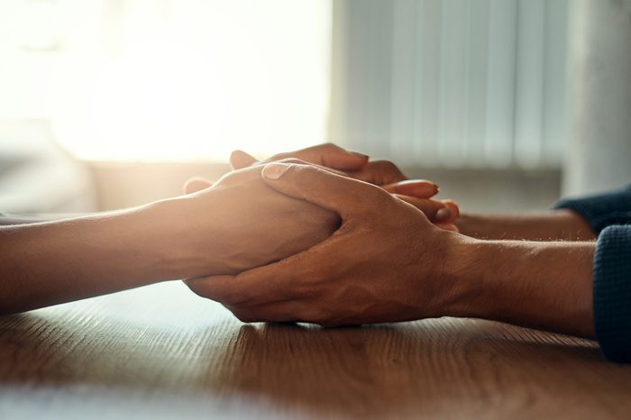 close up of hands holding