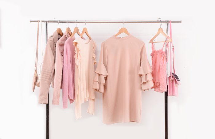 summer clothes hanging on a rack