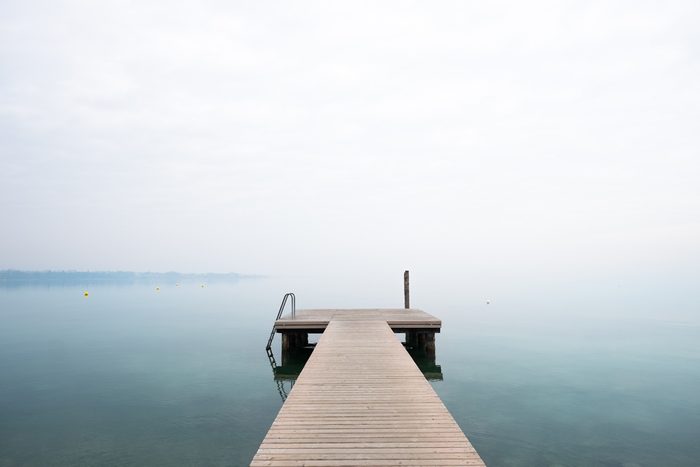 Pier on a cloudy day