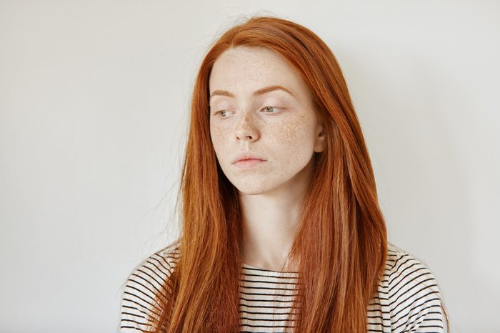 Sad young woman.