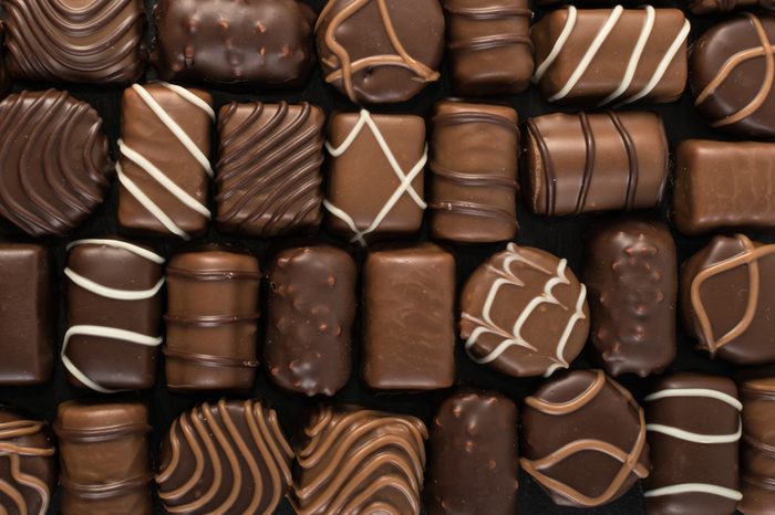 chocolate truffles with different designs on top