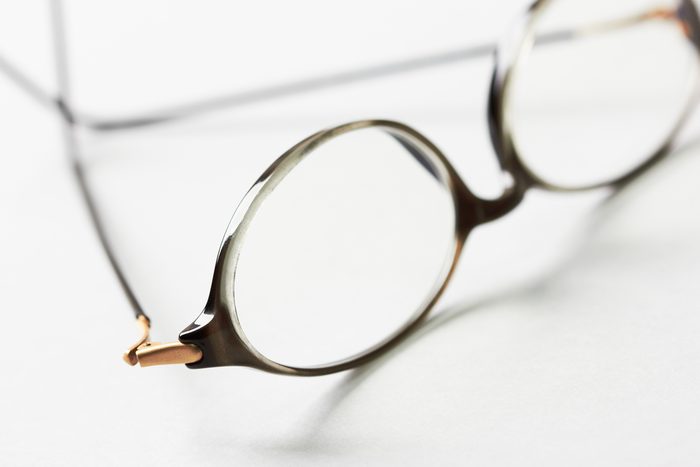 eye glasses on white background
