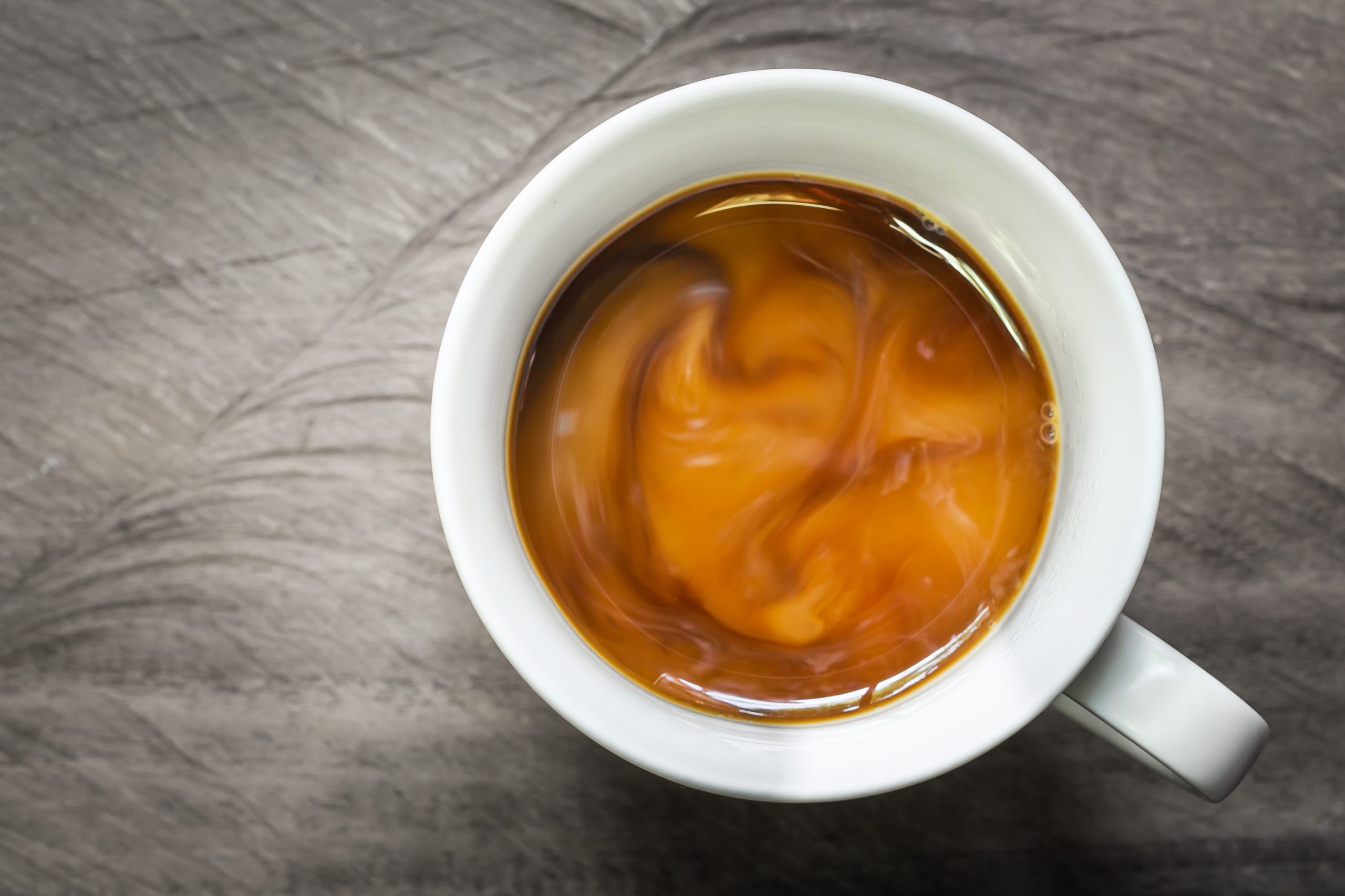 cup of coffee overhead