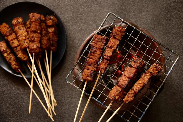 tempeh satay on skewers