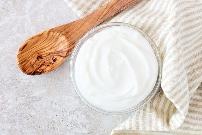 greek yogurt in a bowl