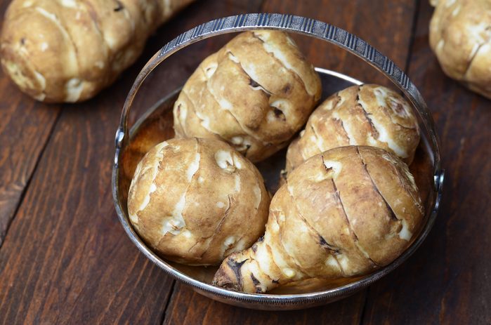 Jerusalem artichokes or sunchokes