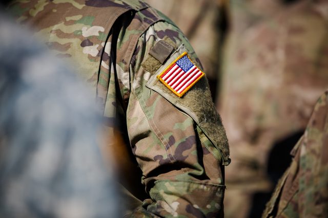 USA flag and US Army 