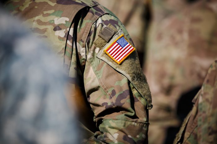 USA flag and US Army